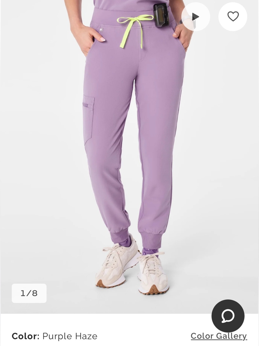 FIGS SCRUB SET Lavender Haze Rafaela top/Zamora Joggers Set - Picture 2 of 9